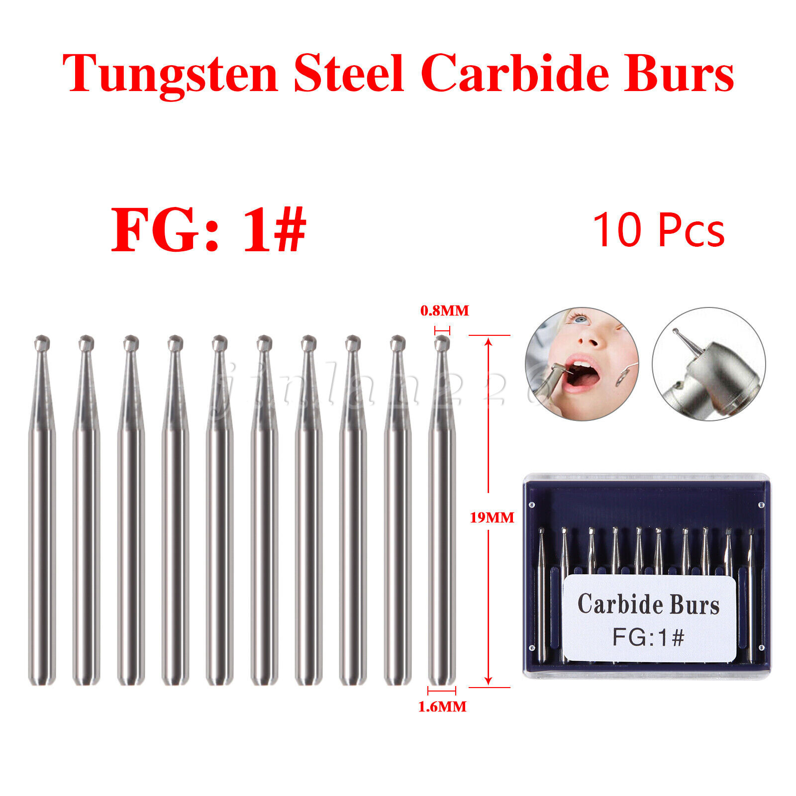 Dental Tungsten Carbide Tungsten Steel Burs for High Speed Handpiece