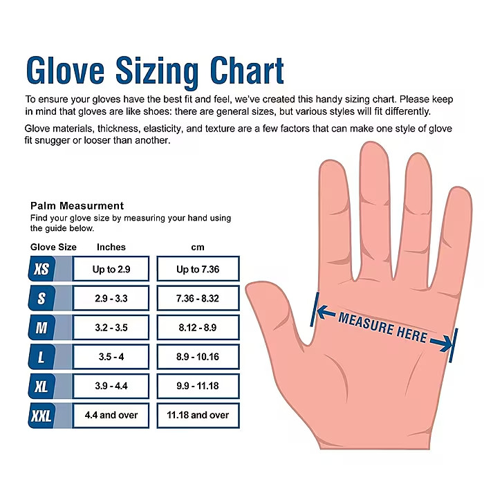 Ammex Professional VPF Powder-Free Vinyl Exam Gloves, Small – Latex-Free, Clear