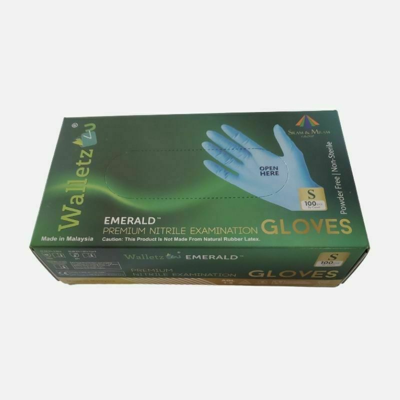 Emerald Disposable Large Premium Nitrile Exam Glove 3mil Blue Powder Free 1000pc