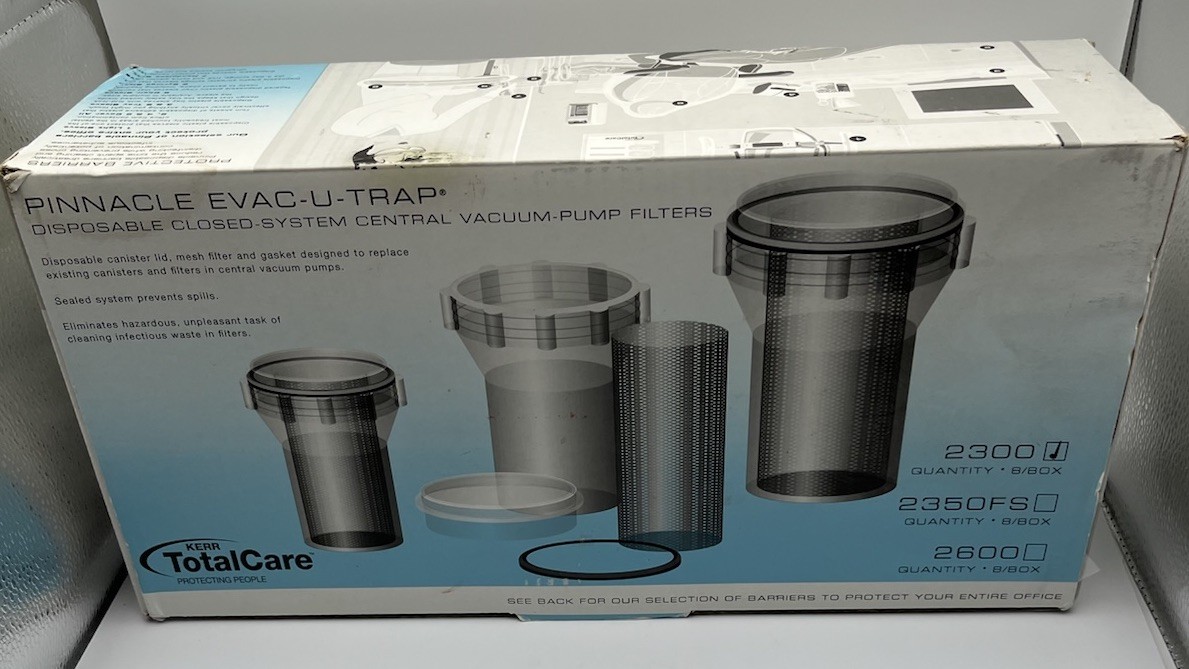 Pinnacle Evac U Trap 2300 Central Vacuum Filters 8 Pack Kerr TotalCare- READ