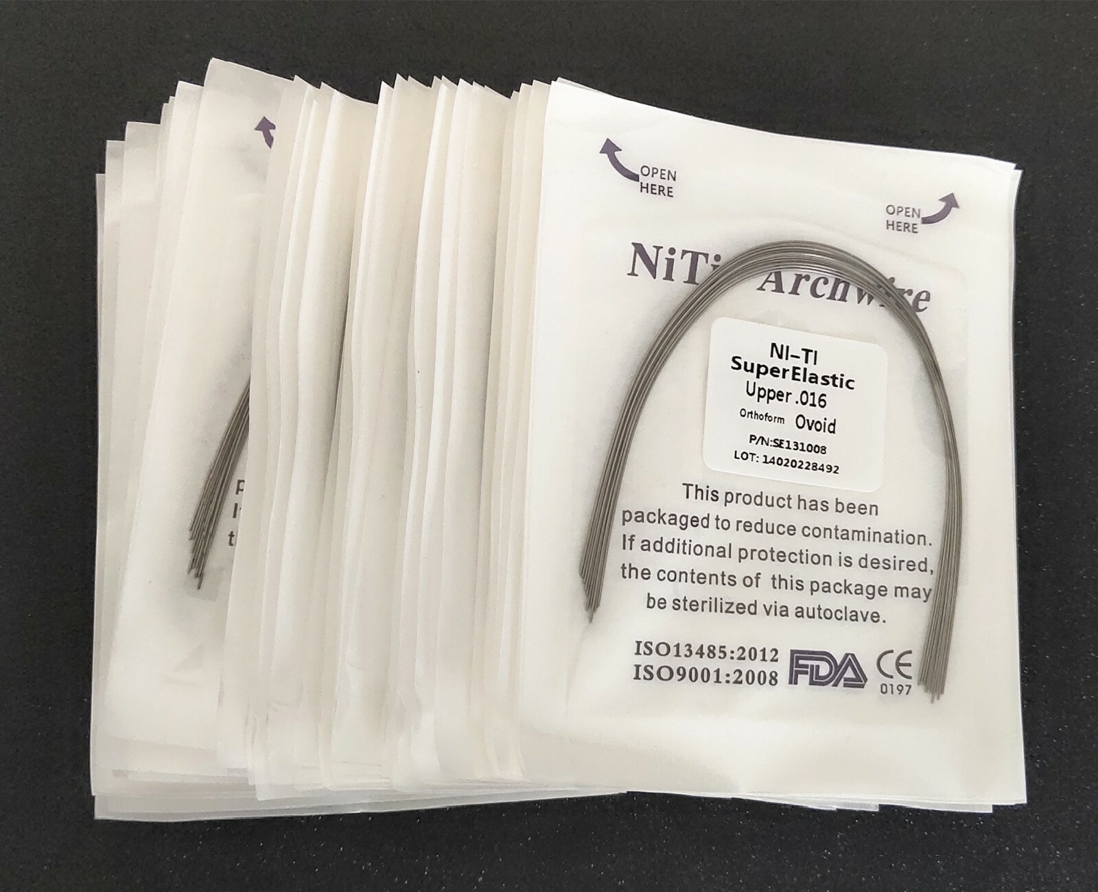 50Pieces Dental Wire Round Super Elastic Niti Arch Wires Ovoid Orthodontics Arcs