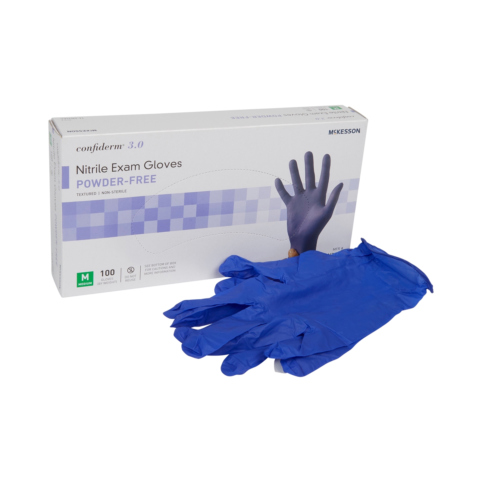 McKesson Confiderm Nitrile Exam Glove – 100 per Box