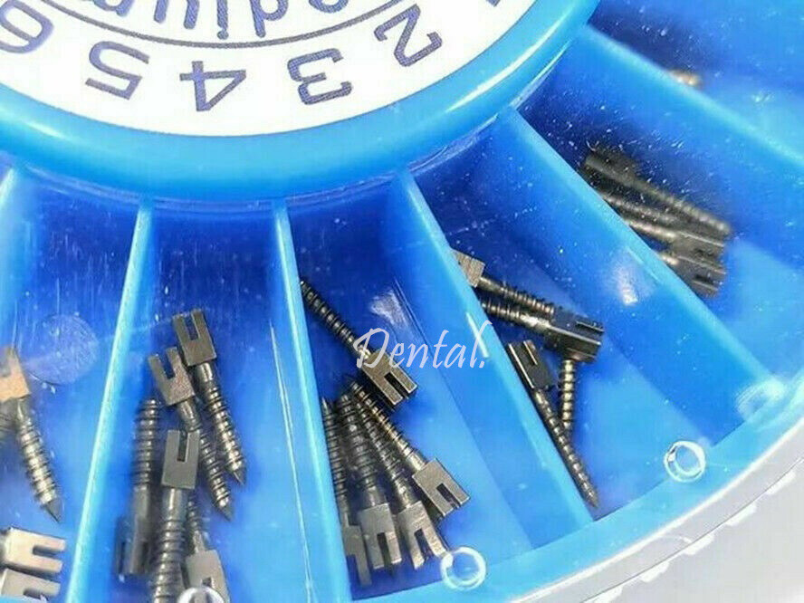 120pcs Dental Screw Post Gold/Silver Plated Titanium Kit Conical Root Canal Pins