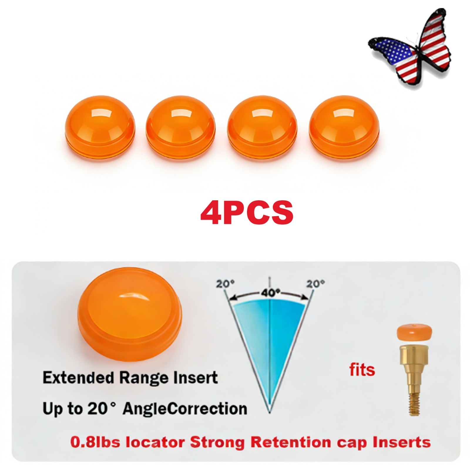 US Dental Locator Abutment NP/RP 3.5/4.3mm Fits Nobel Active Implant Overdenture