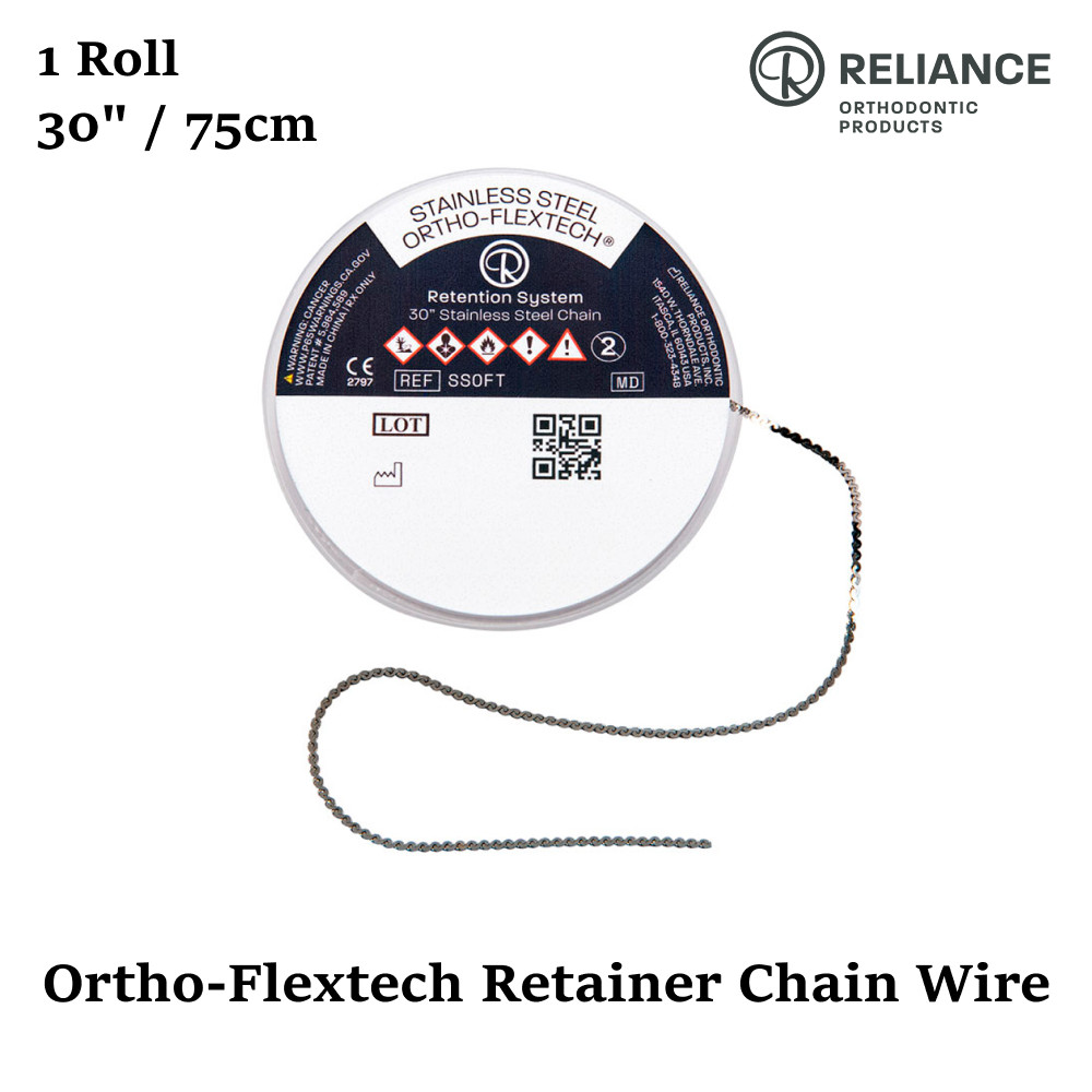 Dental Lingual Retainer Orthodontic Relience Ortho-FlexTech 75cm Wire Steel