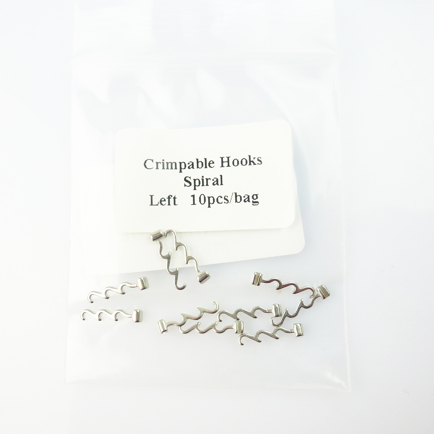 10pc Dental Stops Orthodontic Crimpable Hooks Short/Long/Left Cross tubes Braces