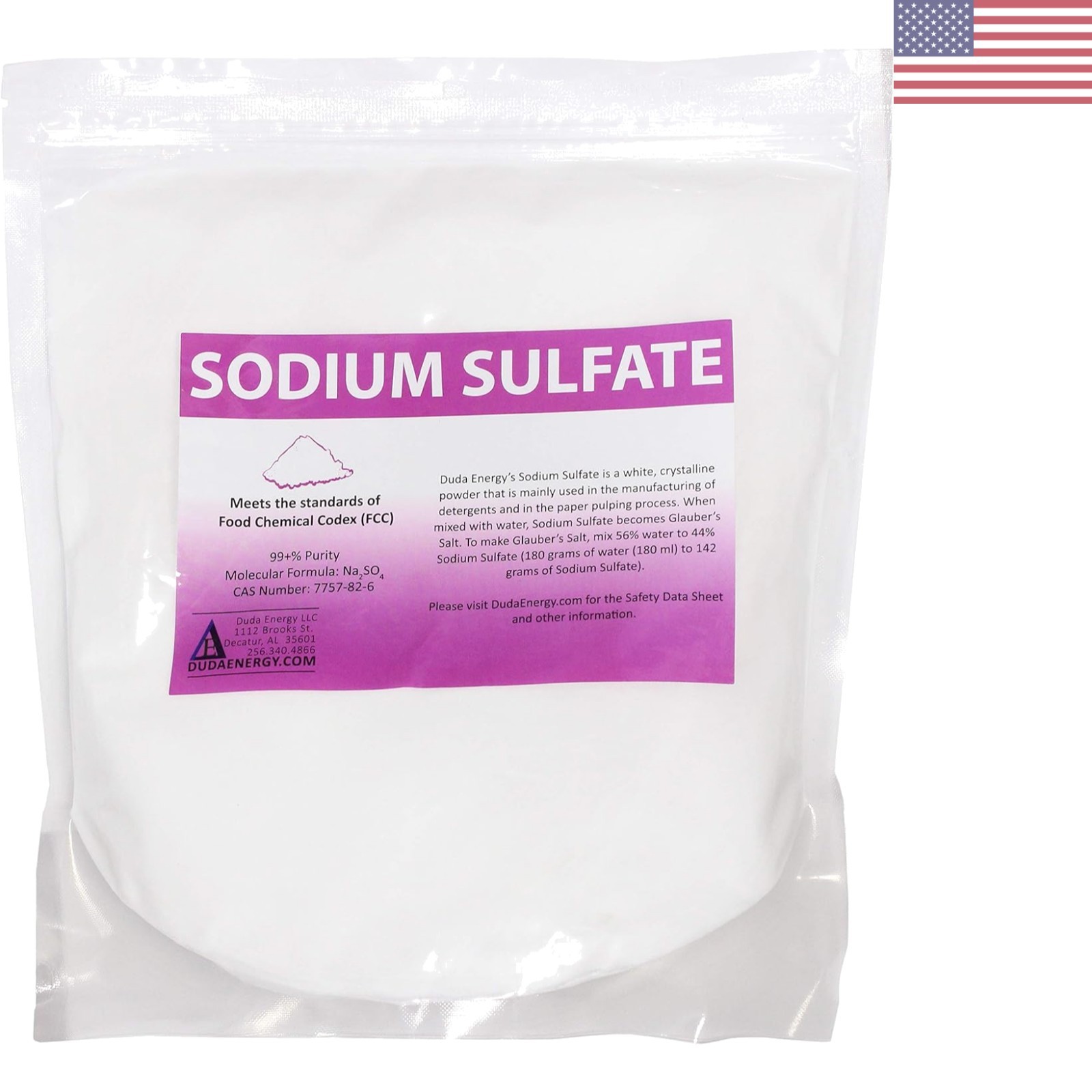 99+% Pure Sodium Sulfate – 10 lb Anhydrous Granular for Food & Industry