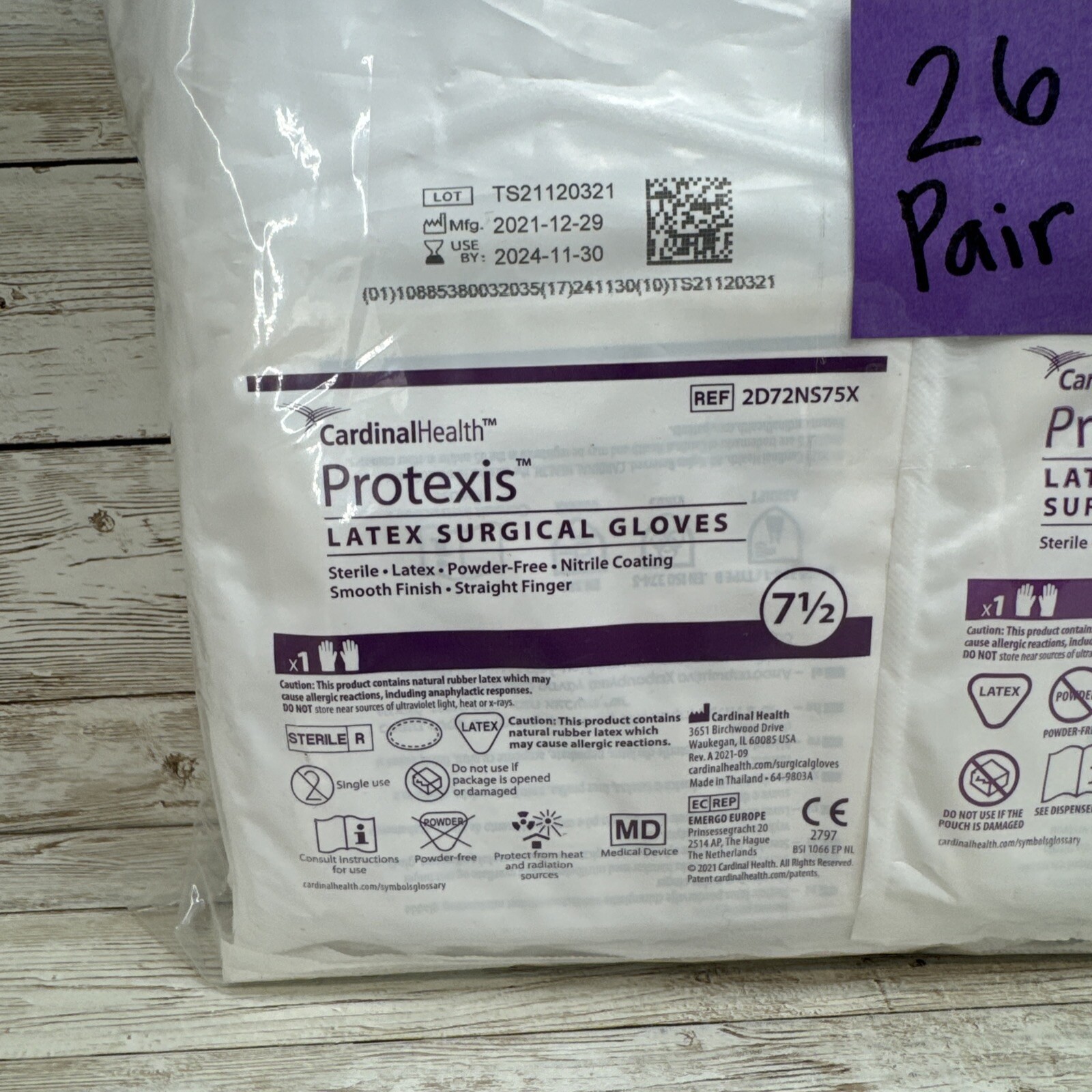 Protexis Latex Surgical Gloves Cardinal Health *26 Pair* Size: 7.5 *See Date*