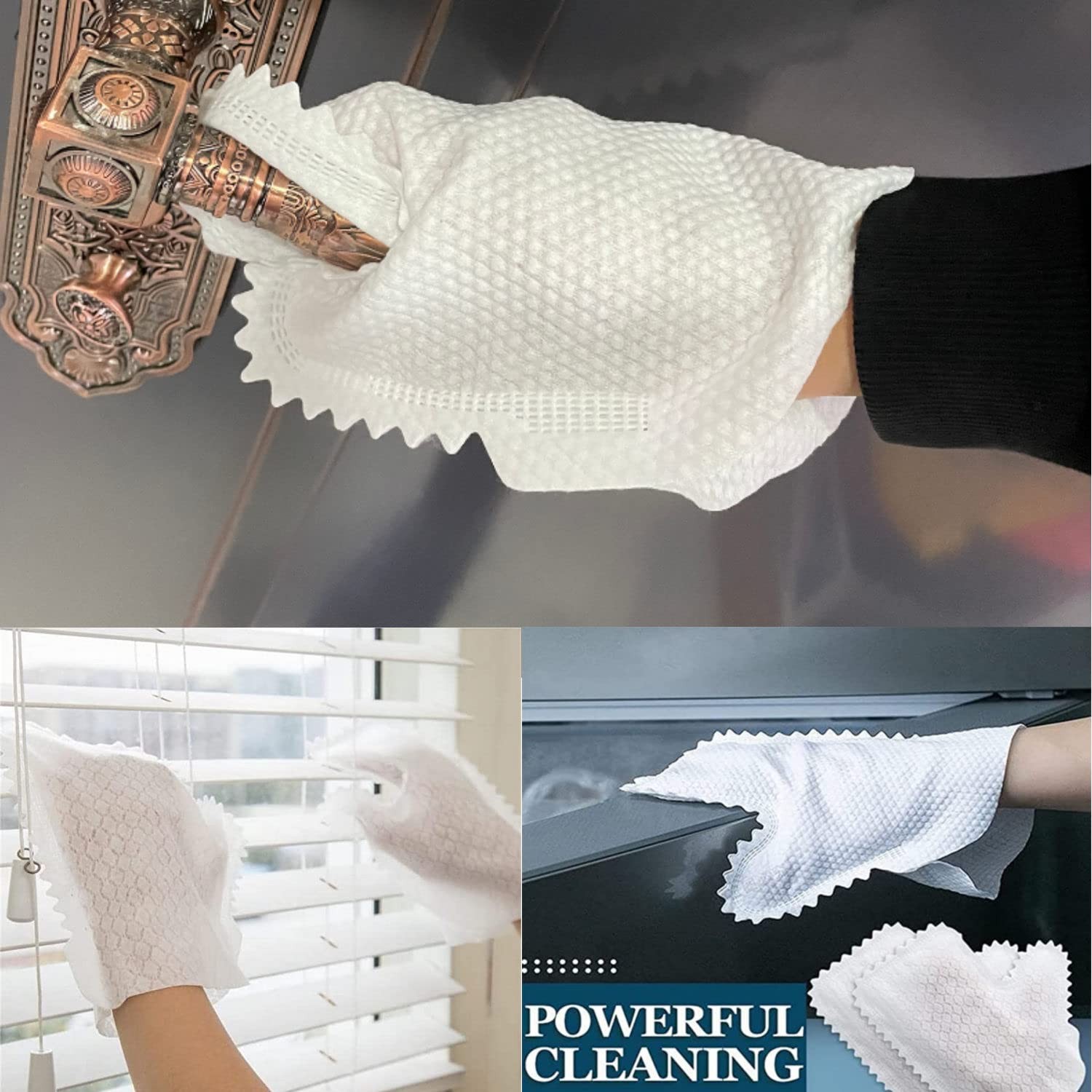 Home Disinfection Dust Removal Gloves Microfiber Dusting Gloves 50PC Non-wove…
