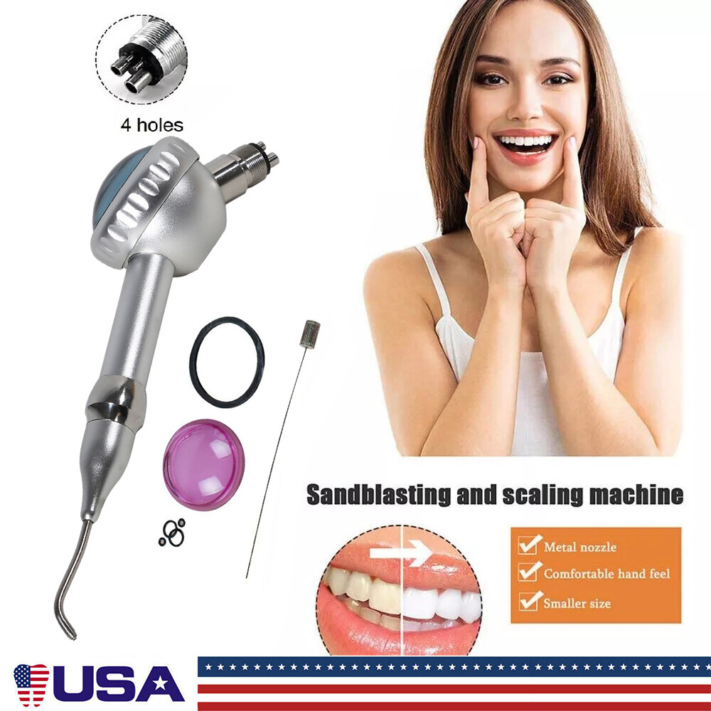 Dental Air Flow Teeth Polishing Polisher Handpiece Hygiene Prophy Jet 4 Holes