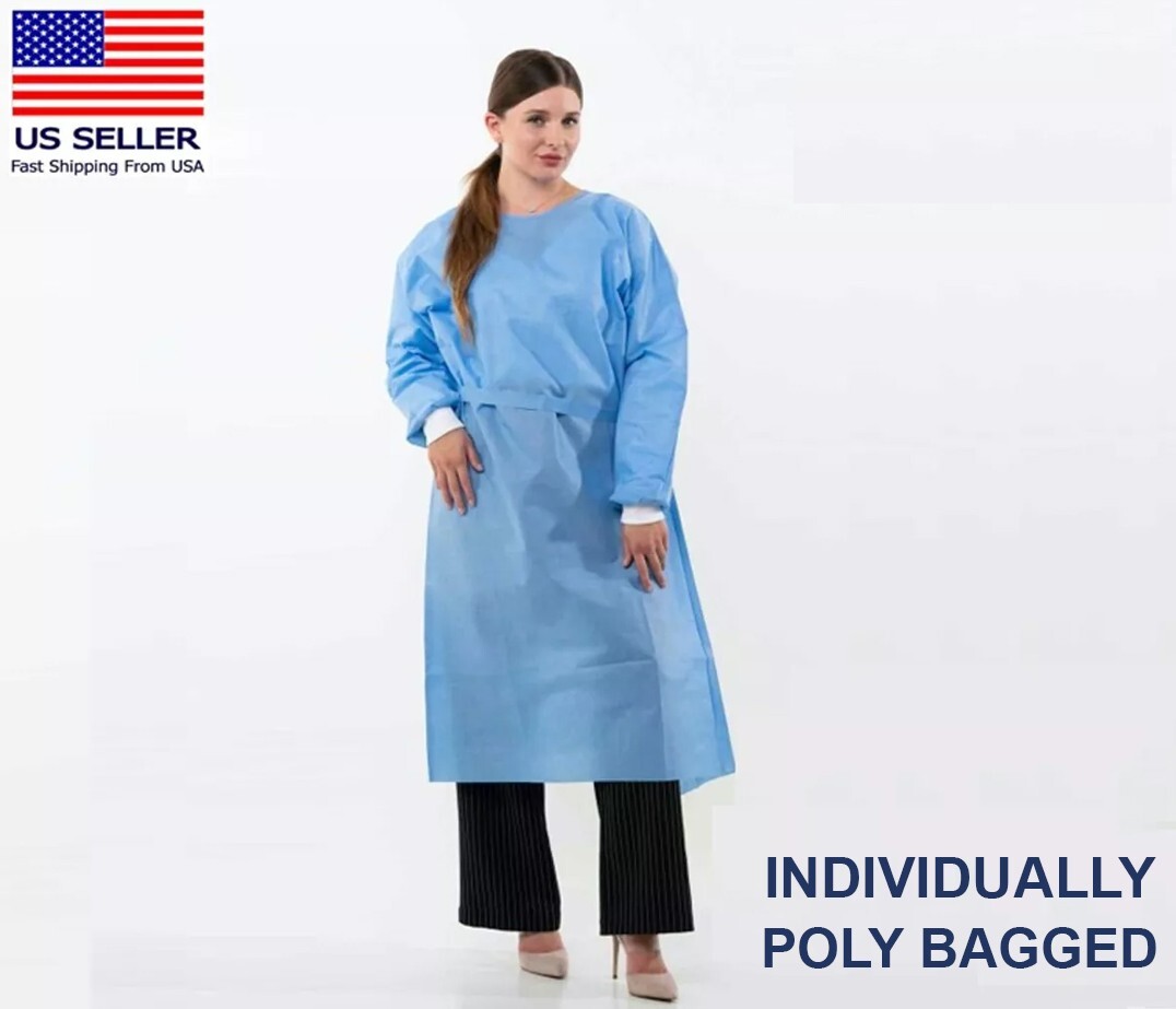Disposable Medical Isolation Gowns AAMI Level 3 Individually Packed New 10/20/50