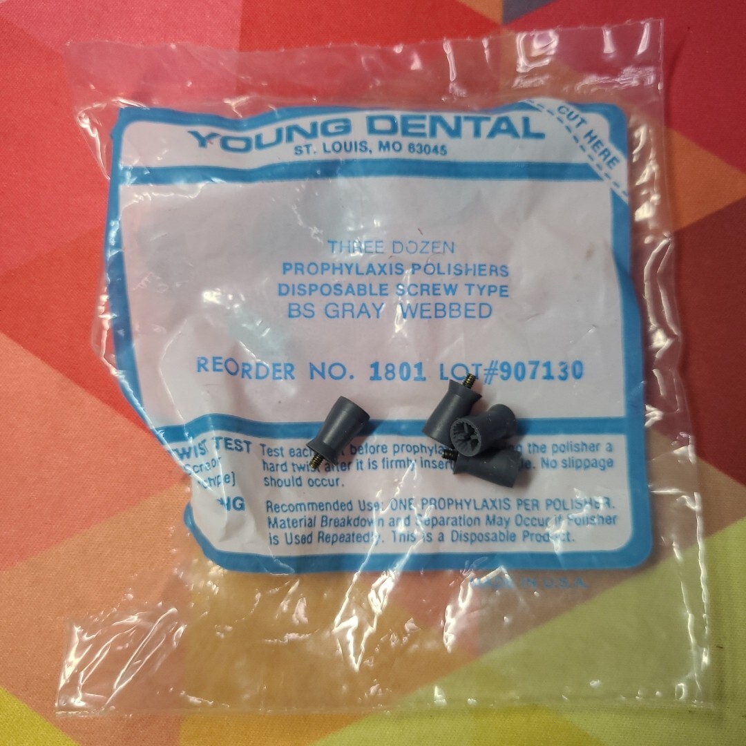 13 Pieces Young Dental Prophylaxis Polishers Screw Tips Type BS 1801 Ribbed