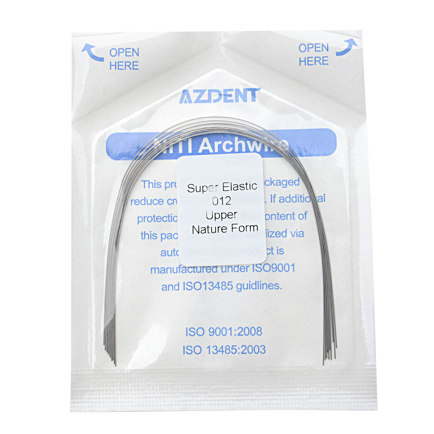 10X AZDENT Dental Orthodontic Super Elastic Niti Round Arch Wire Ovoid Form USA
