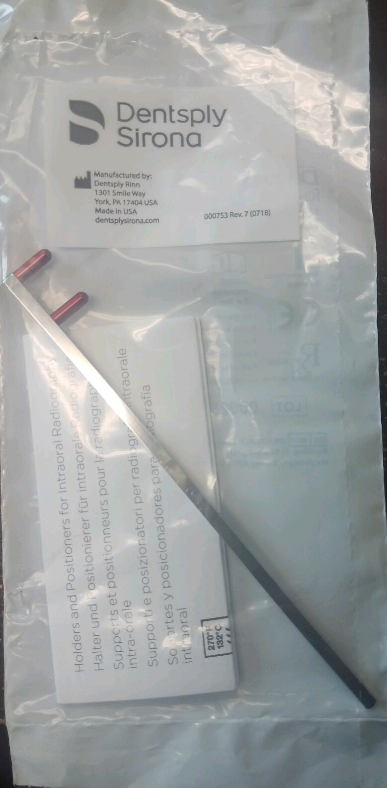 Dentsply XCP-DS Fit XCP-ORA Sensor Holder Dental XRAY Bitewing Arm Red Prong
