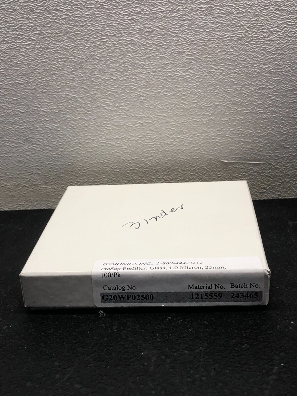 OSMONICS Cat No G20WP0475X Presep Prefilter Glass 1.0 Micron 47mm
