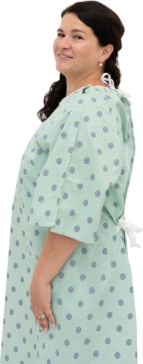 3 Pack – Hospital Gown IV Snap Sleeves – One Size Fits All Large – 2XL – Tie …