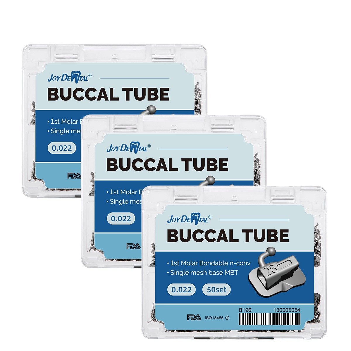 200PCS Dental Ortodoncia Tubos bucales de MBT 022 1er Molar Bondable Non-Conver