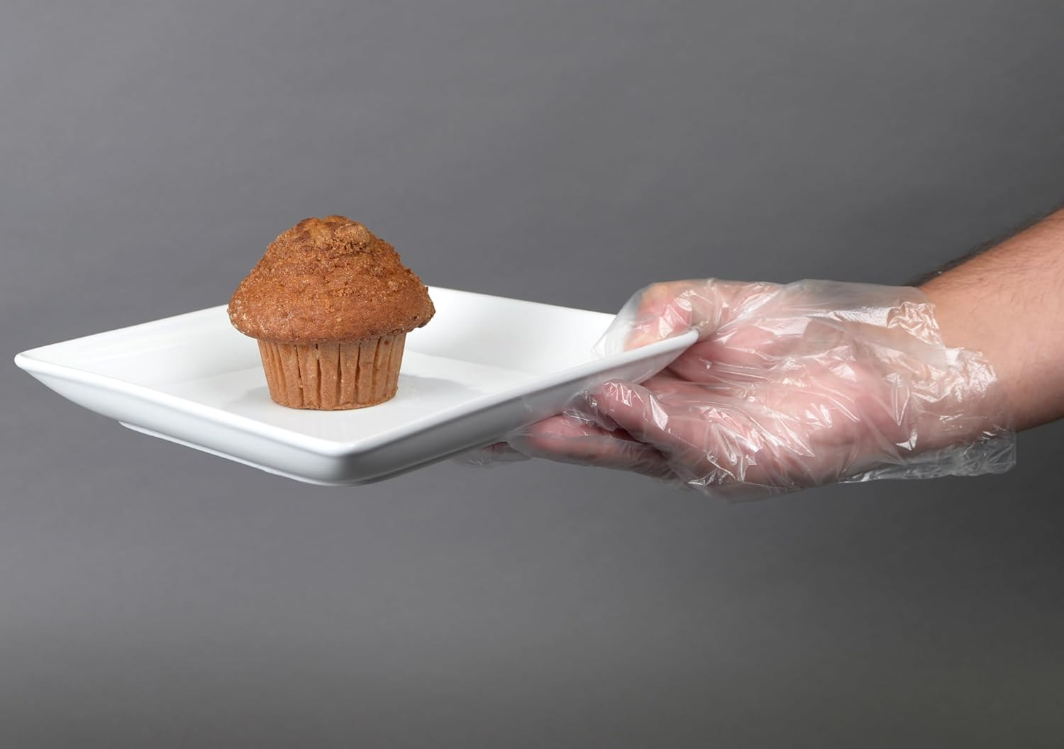 Poly Gloves, Embossed, Large, Clear, F10003430 (Case of 5,000; 10 Boxes of 500)