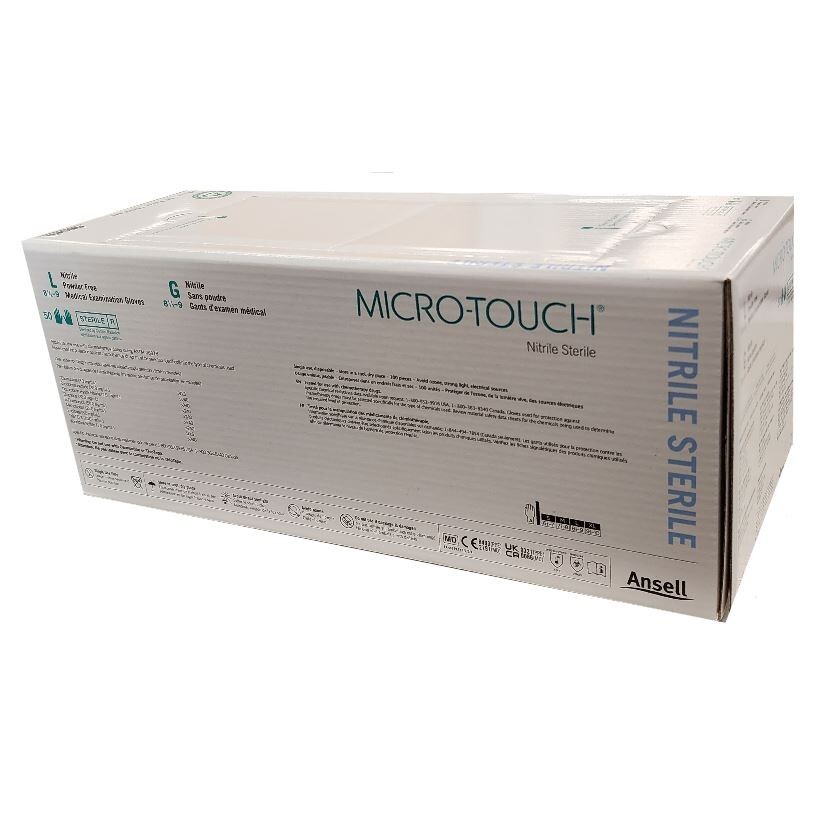 *50-Pairs* Micro-Touch Nitrile Sterile Powder-Free Exam Gloves Large 6034153