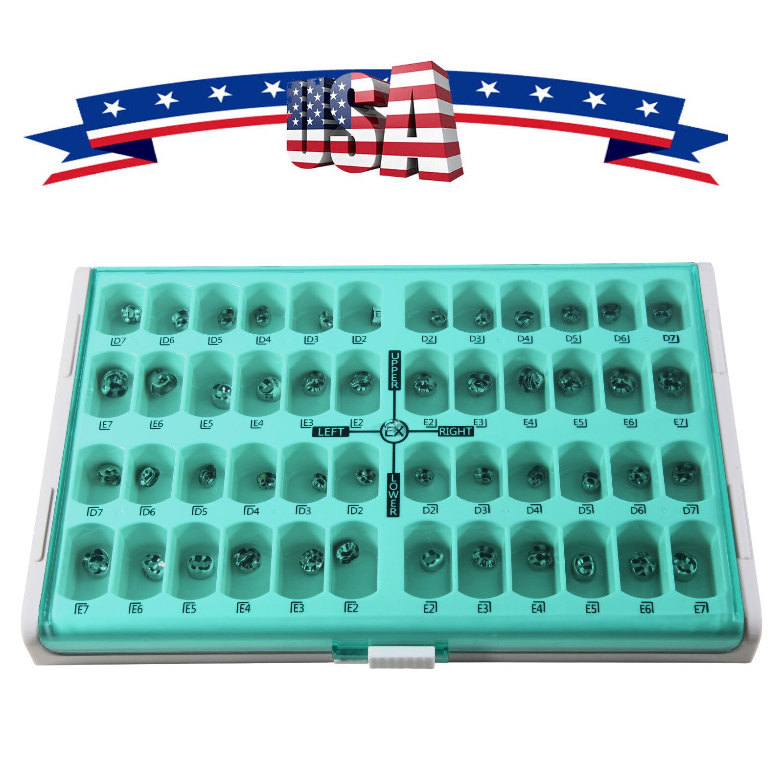 48 ASSORTED PRIMARY MOLAR STAINLESS STEEL CROWNS – COMPLETE KIT