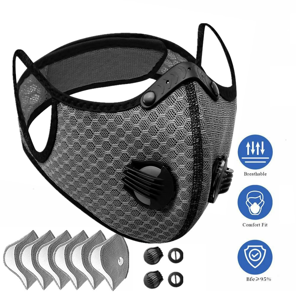 Anti Pollution Half Face Cover Respirator Mask Bike Sports Worksite Facepiece