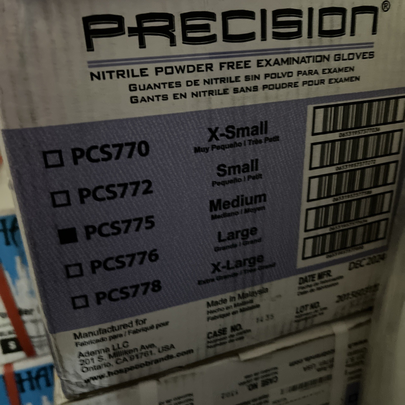 Precision Nitrile Examination Gloves – Medium – Case Of 10 Boxes