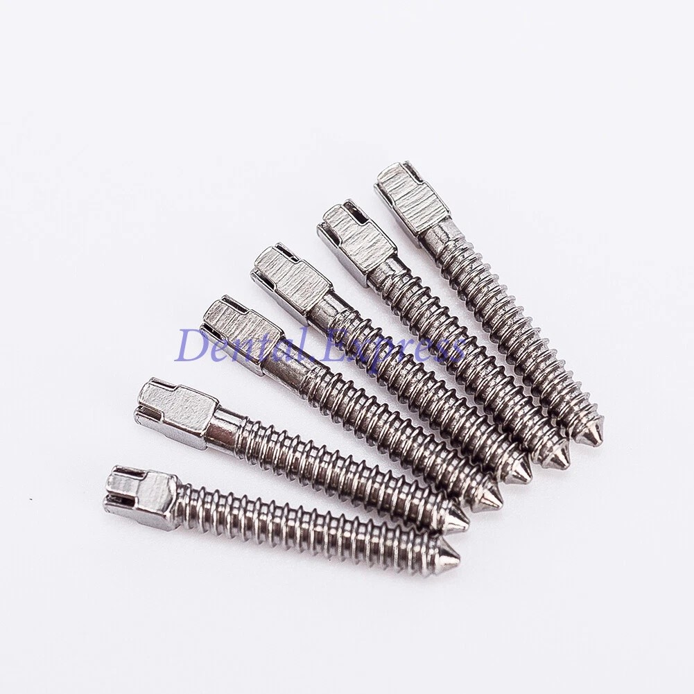 120pcs Dental Screw Post Gold/Silver Plated Titanium Kit Conical Root Canal Pins