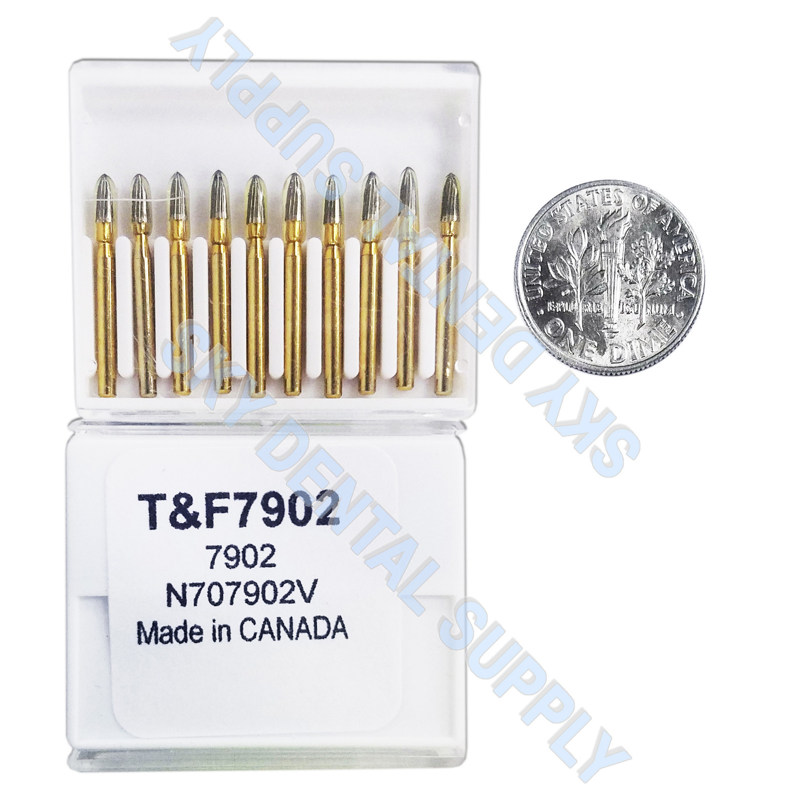 T&F CARBIDE Burs FG7902 TRIMMING & FINISHING Made in Canada 12BLADE (100-10)/pk