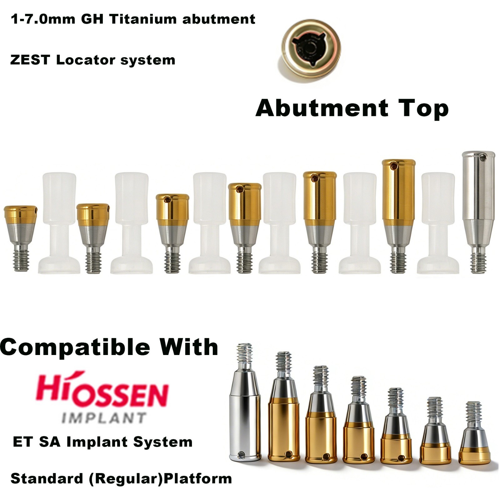 US Dental Attachment Locator Abutment for Hiossen ET OSS Mini/Regular Platform