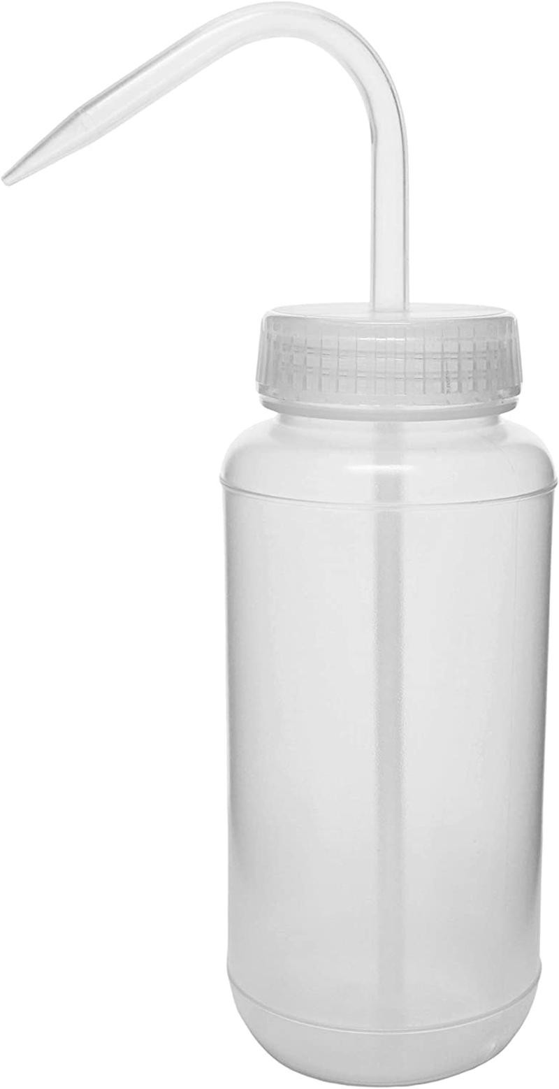 500ml Wash Bottle – Wide Mouth – Vented Cap – Ldpe – Translucent – Unlabeled – S