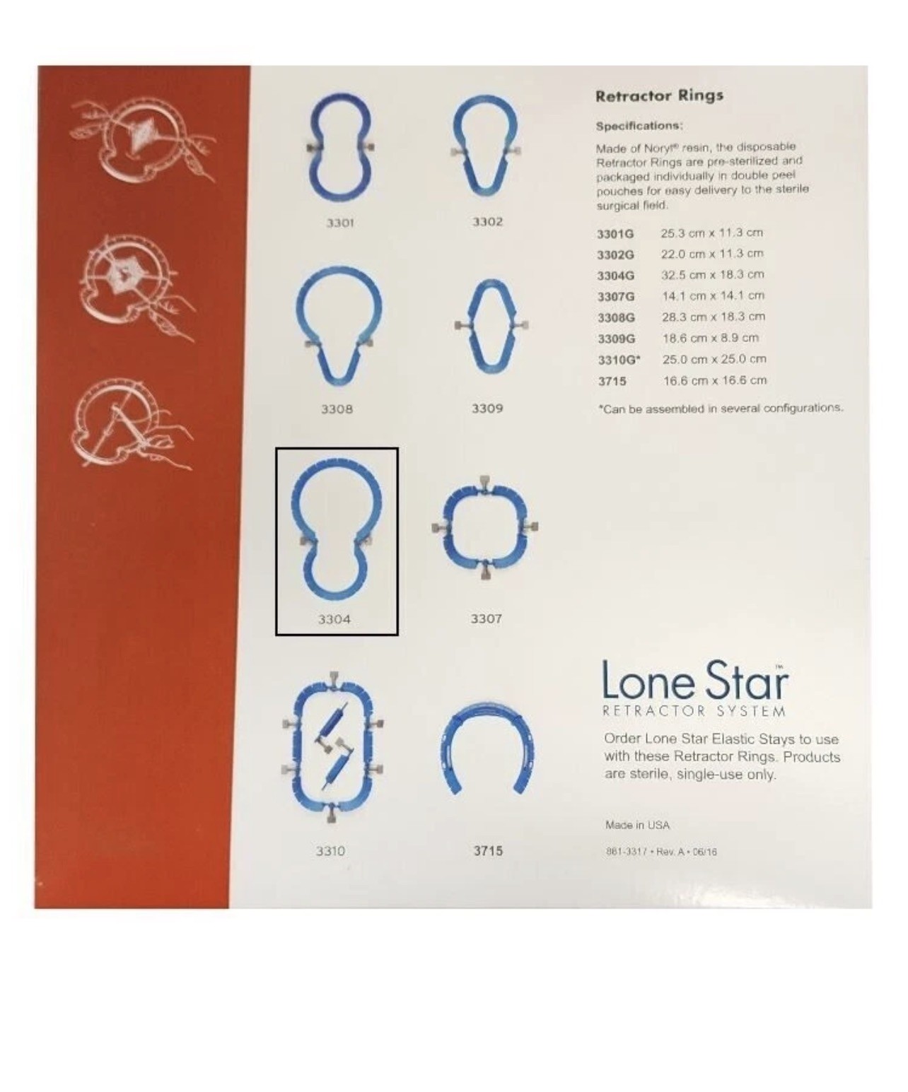 *1-Pack* CooperSurgical Lone Star Retractor Ring System Sterile 3307G