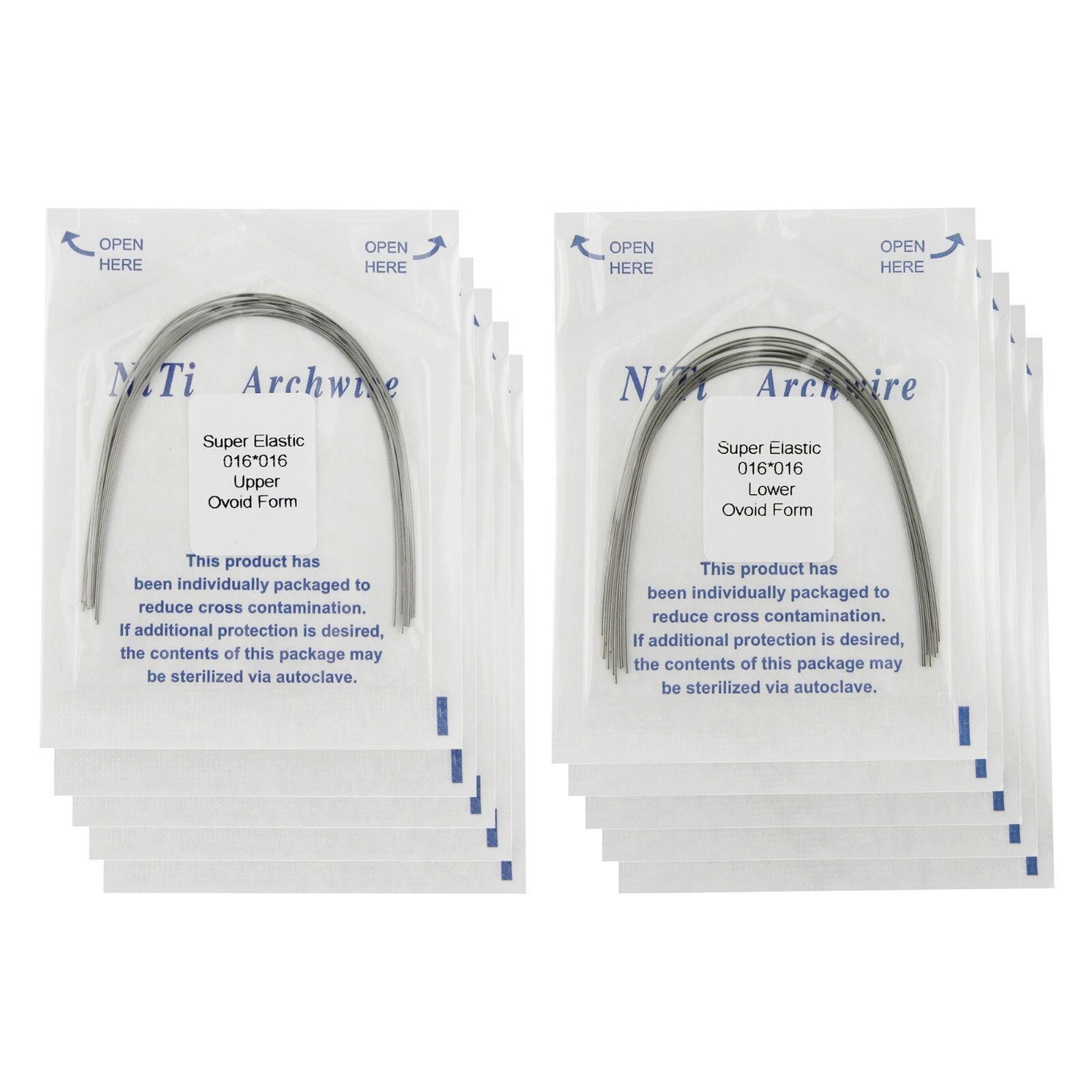 100pcs Dental Orthodontic Arch Wire Niti Round Rectangular Ovoid Super Elastic