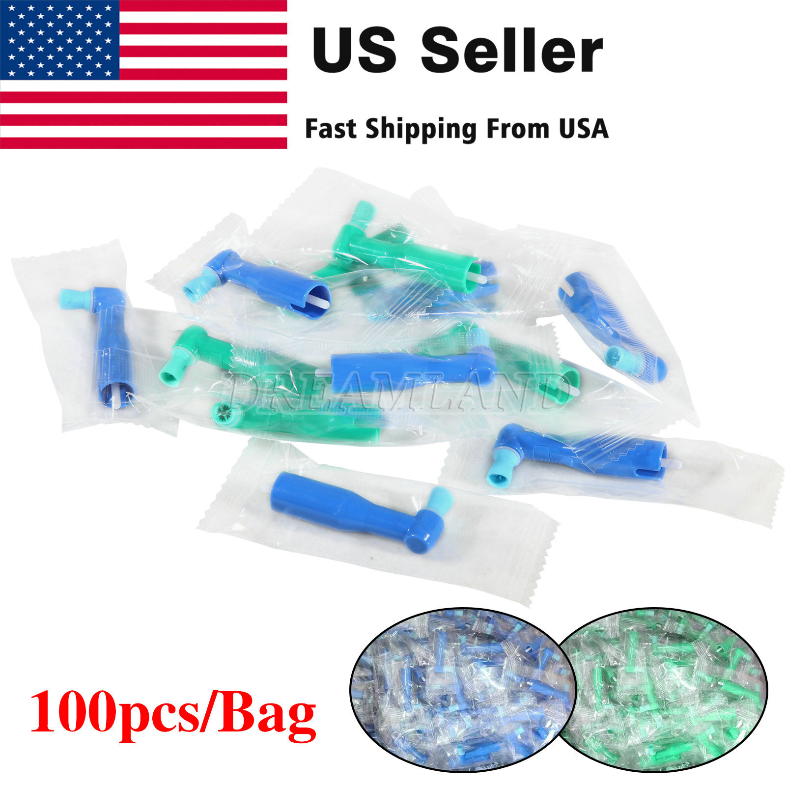 100/500 pcs Dental Disposable Prophy Angles Top Quality Money back guarantee!