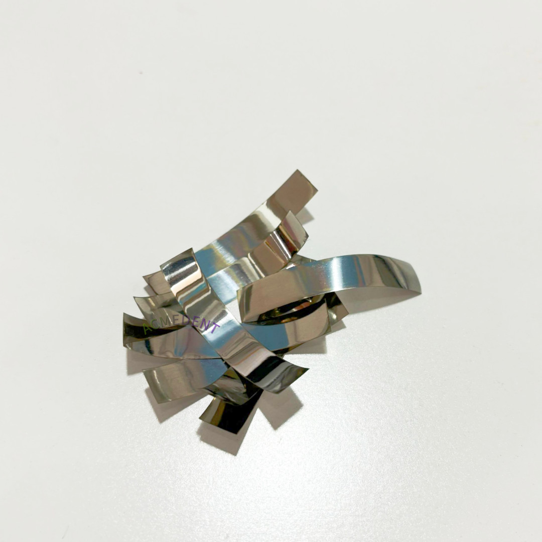 50Pcs Dental Metallic Articulating Bite Film Strips Metal Shimstock Foil