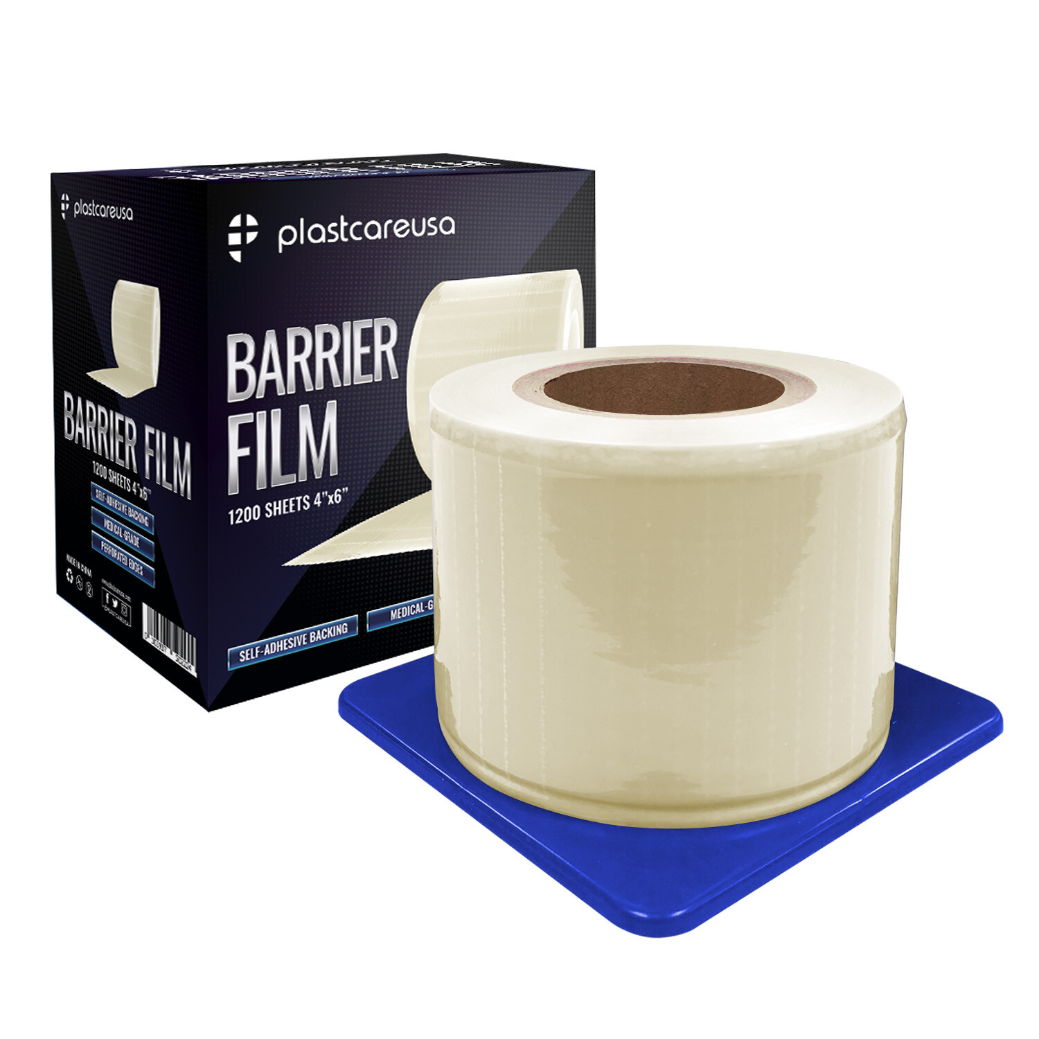 Clear 4″ x 6″ Barrier Film, Plastic 1200 Adhesive Sheets, Surface Barriers