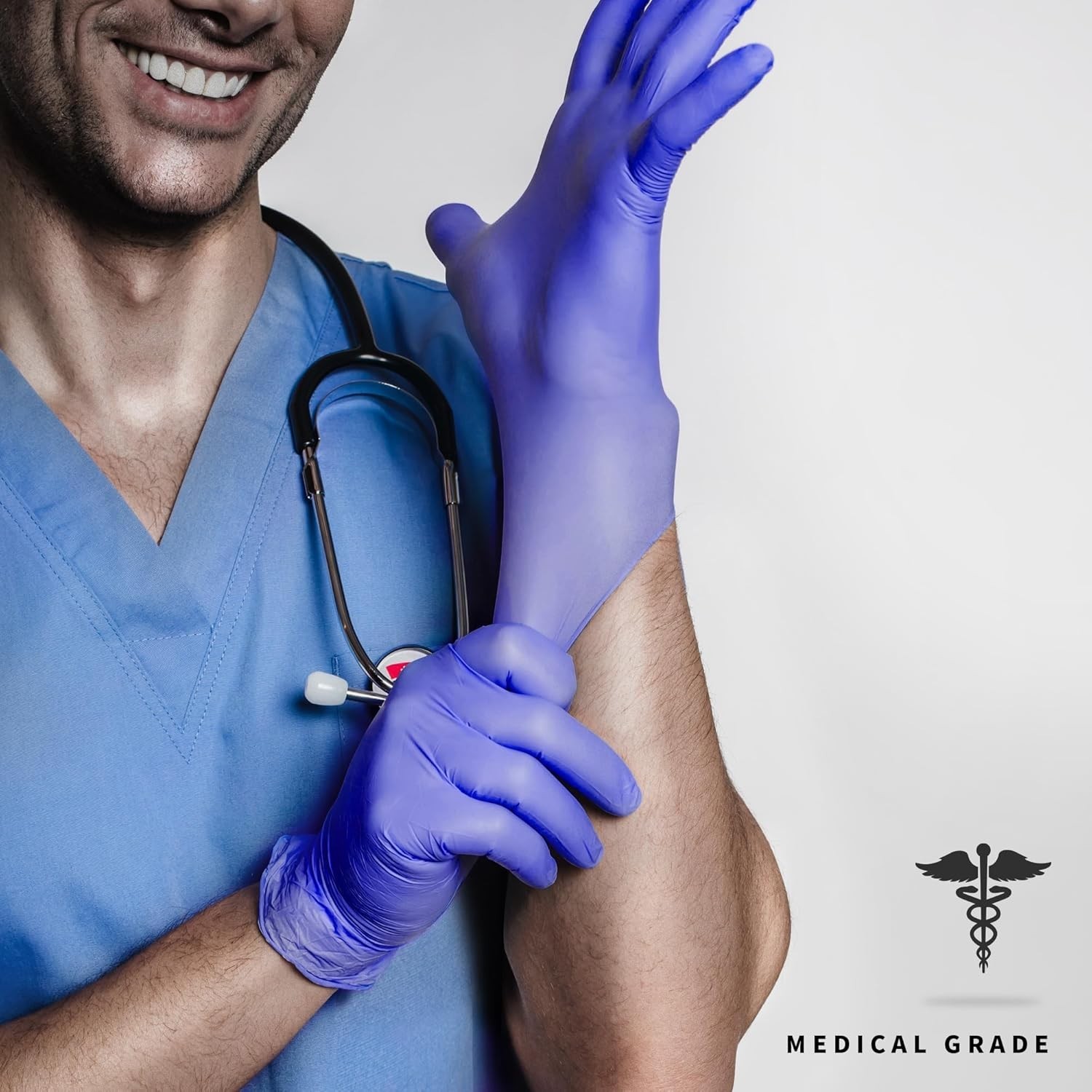 Medical Nitrile Exam Gloves, 4 Mil Powder-Free Latex-Free Disposable Food-Saf…