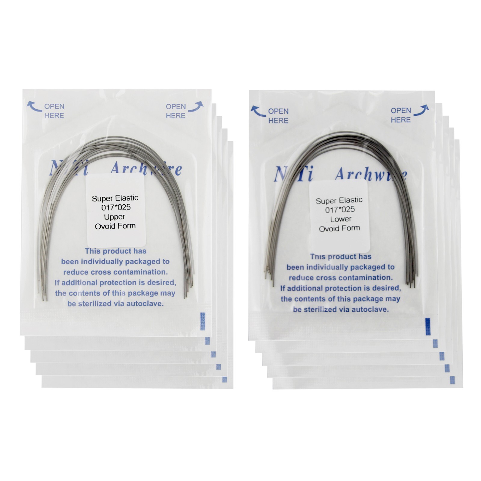 100pcs Dental Orthodontic Arch Wire Niti Round Rectangular Ovoid Super Elastic