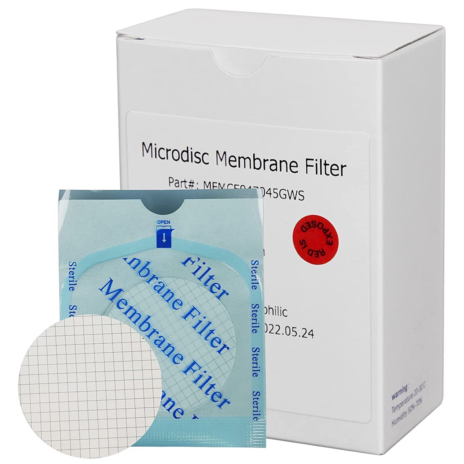 800pcs Scientific MCE Membrane Filter Mixed Cellulose Ester 0.45 µm 47mm Sterile