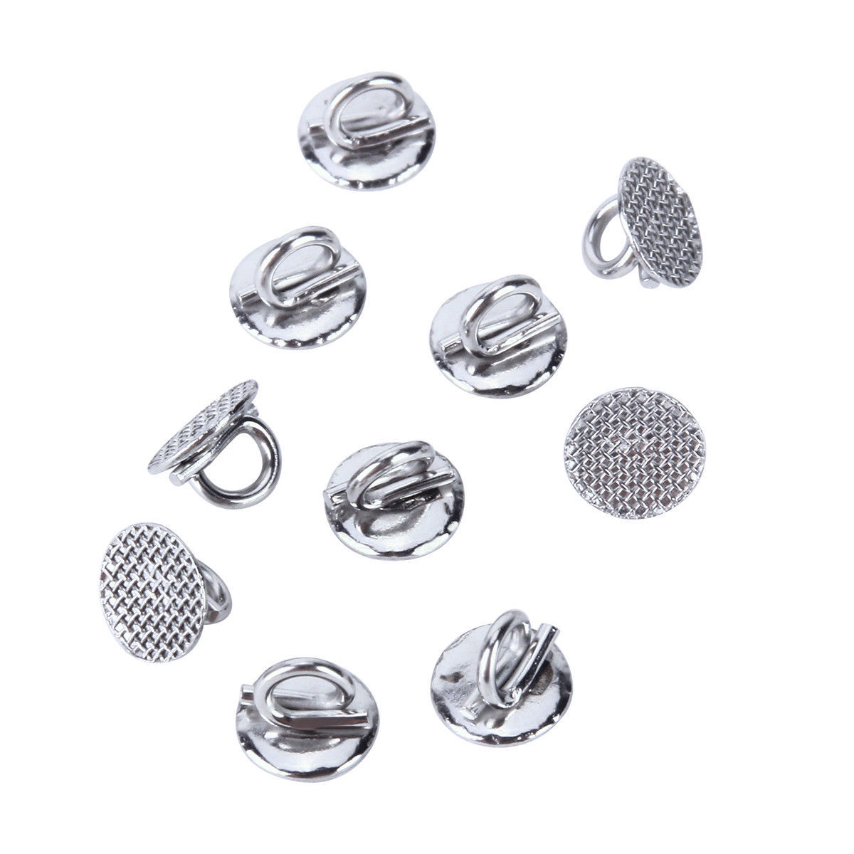 10Pcs AZDENT Dental Orthodontic Lingual Buttons Bondable Round Base 1 Pack FDA