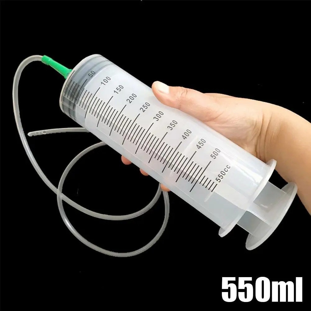 100ml/550ml Large Capacity Syringe Reusable Pump Measuring With 1m Tube Feeding