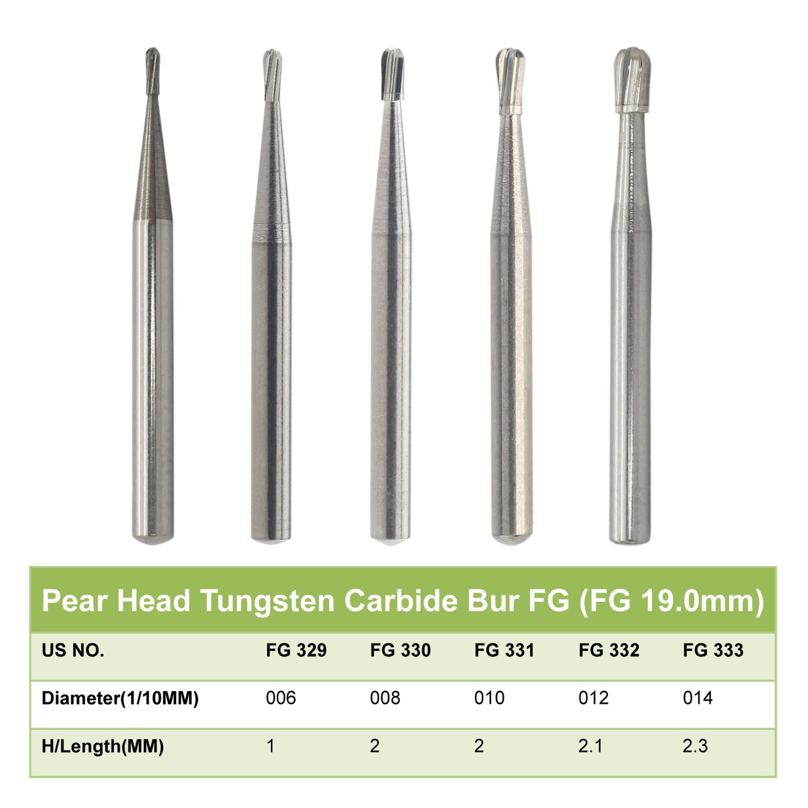 Carbide Bur Friction Grip 100pk Dental, Made In China FG Bur all sizes 557, 330