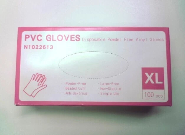 XL Disposable Vinyl Gloves (PVC, Powder- Free) Sold Per Case