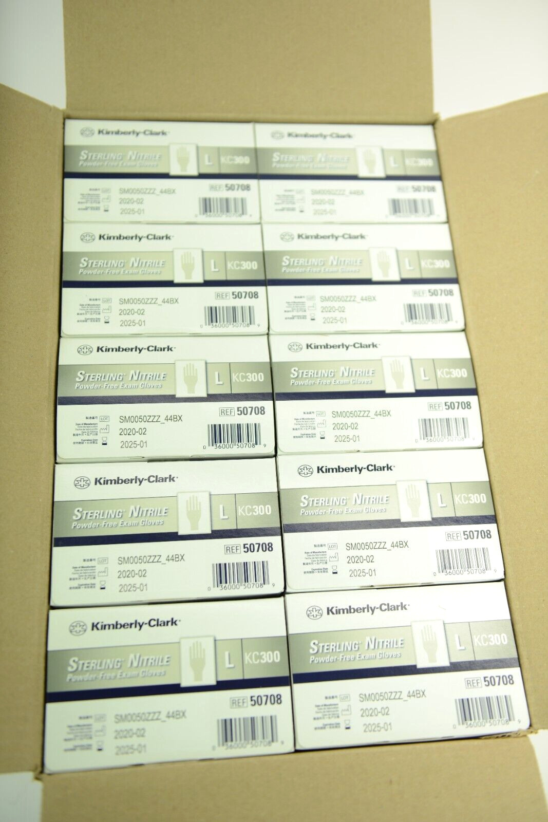 2000 Large Nitrile Exam Gloves – Kimberly-Clark KC300 Sterling – 1 Case – 50708