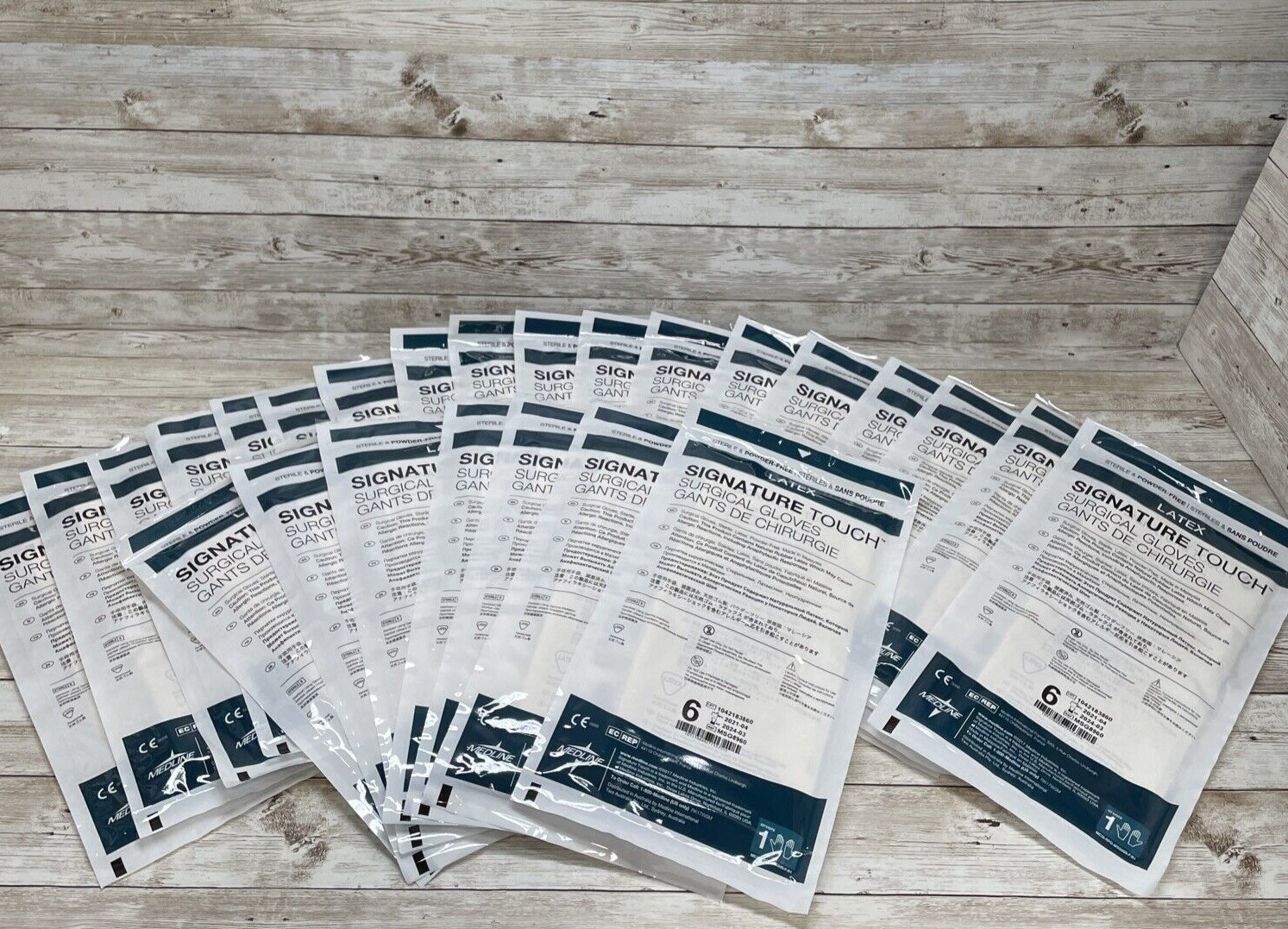 25 Pair Medline Signature Touch LATEX Surgical Gloves Size: 6 Exp: 03/24 MSG8960