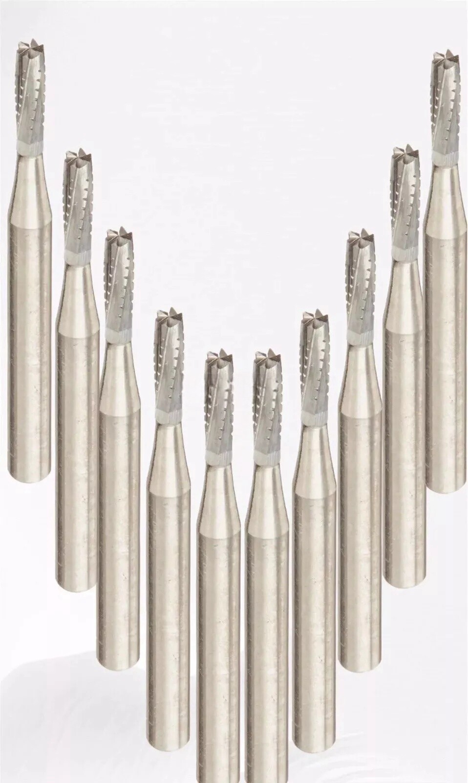 USA Dental Midwest FG #557 Clinic Length Cross Cut Carbide Burs 100/Pk（19mm）