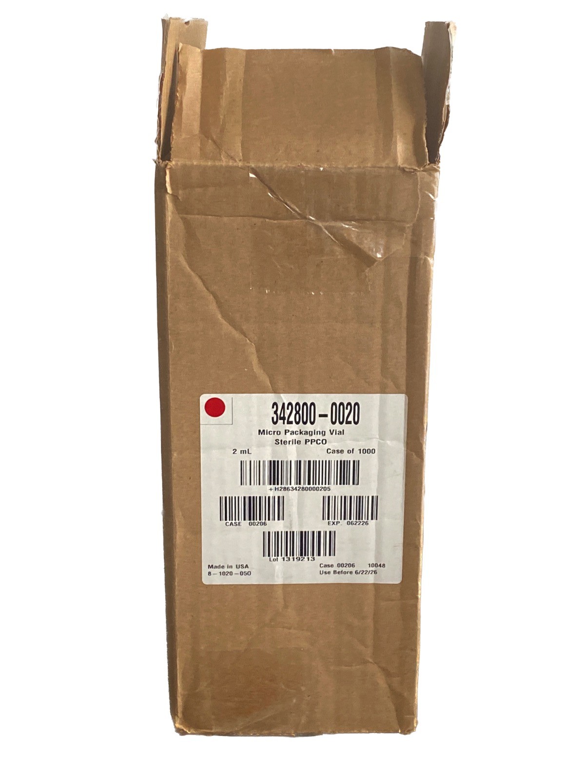 (1000/Cs) THERMO NALGENE 2mL PPCO Micro Packaging Vials Bulk 342800-0020