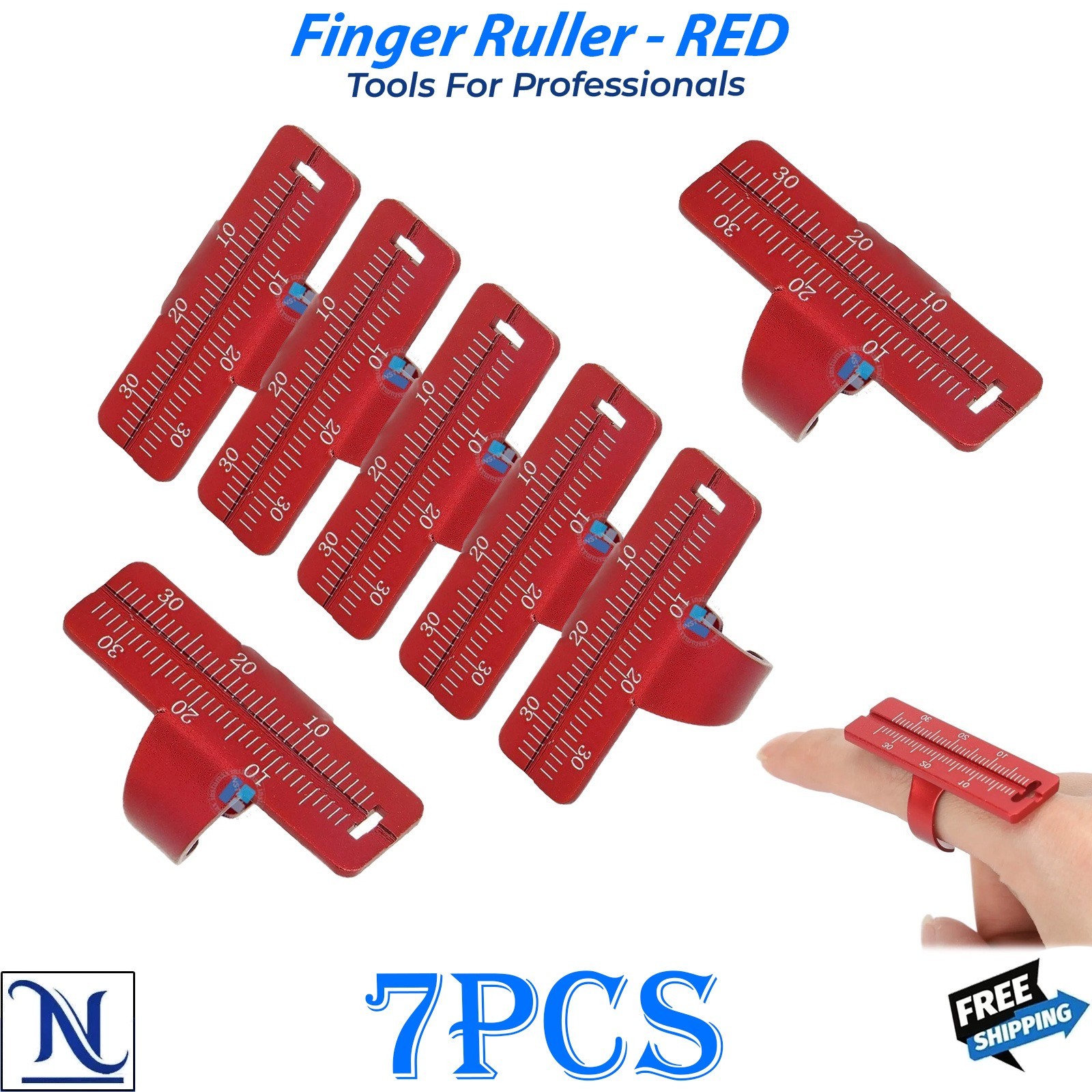 Endodontic Finger Ruler Ring Dental Endo Gauge Measuring Scale Tool Red