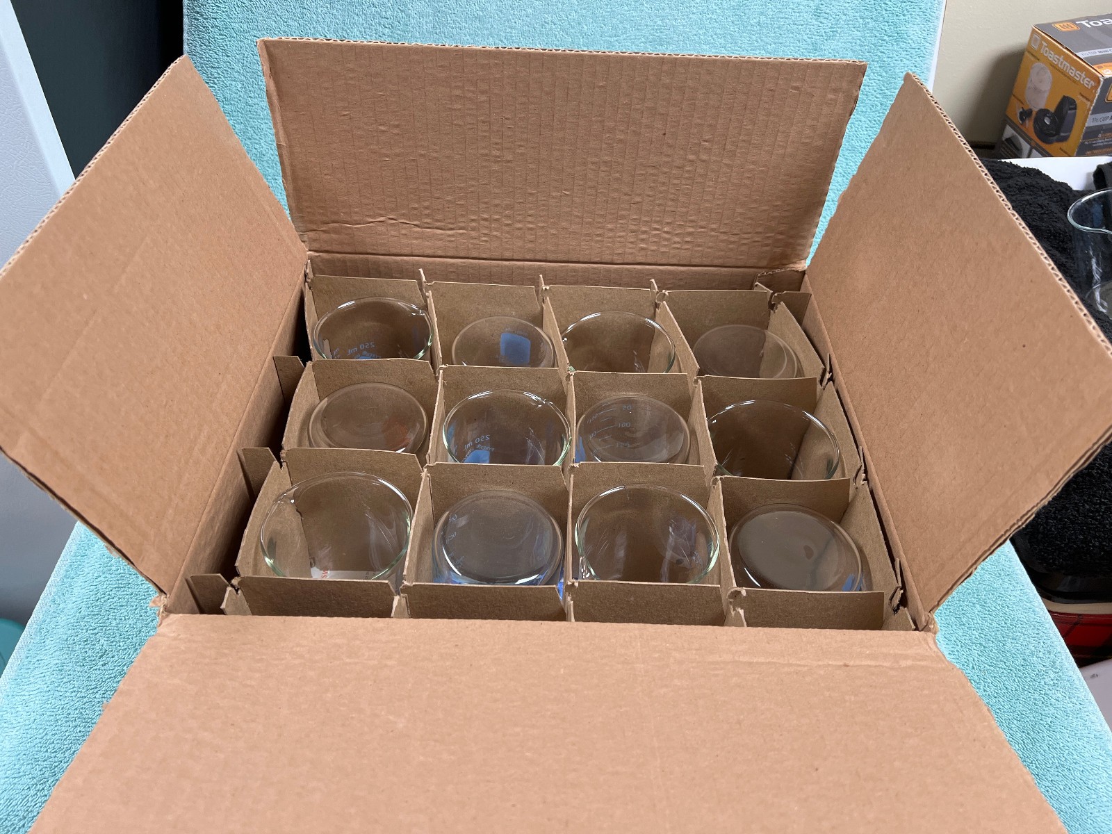 Pyrex Vista 250 mL Low-Form Double Scale Griffin Beaker No. 70000 Case of 12 New