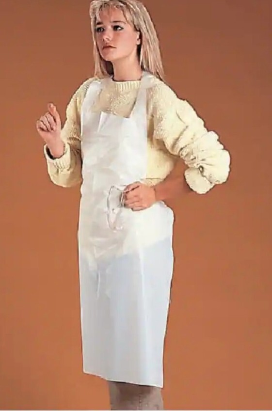 Lot of 2 Packs Fisherbrand Disposable Polyethylene Aprons, 46 x 28″ (50 /Pack)