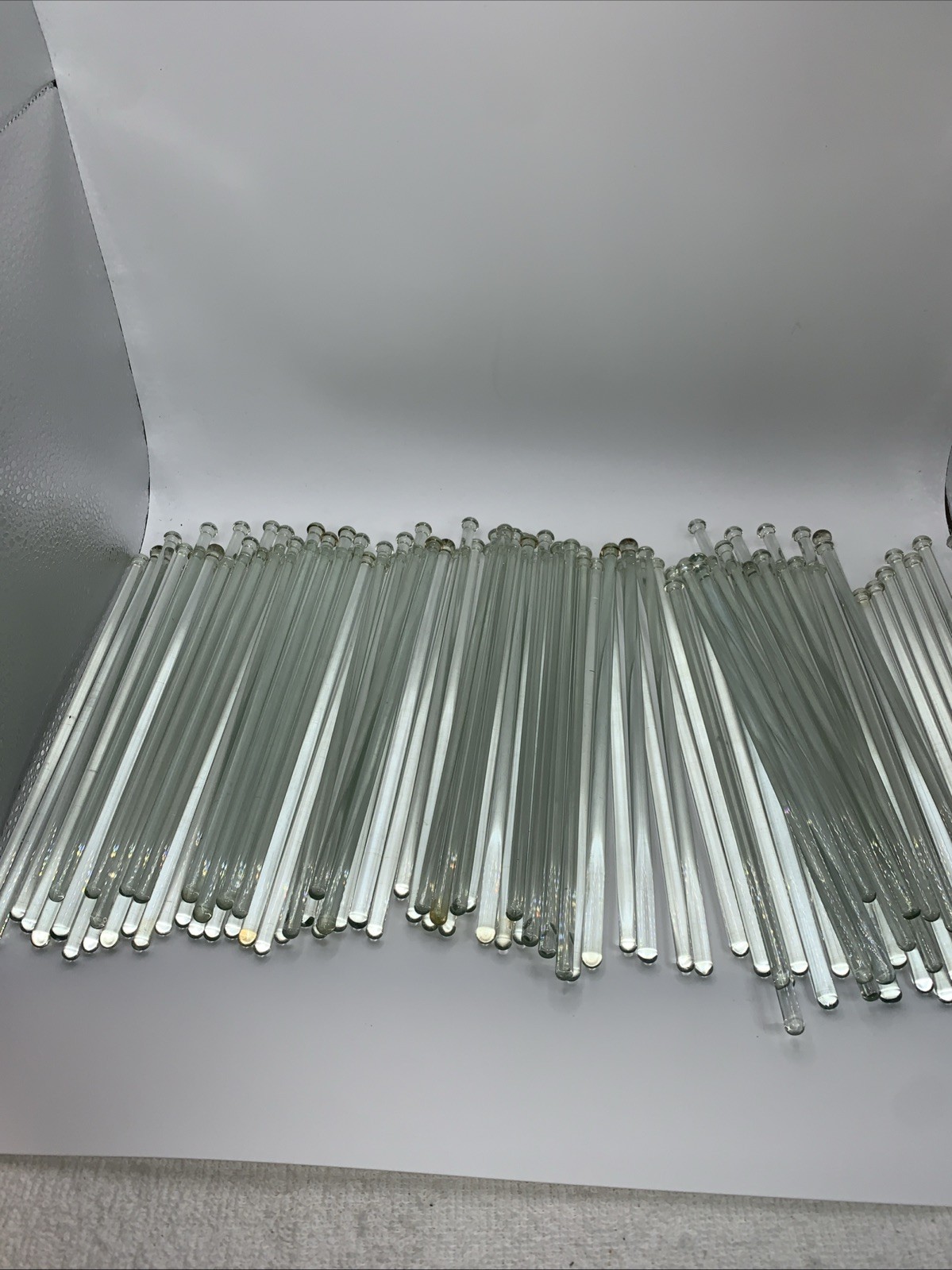 Vintage 1980s 100 Glass Stirring Rods 8″ long Rare More Great Items In My Store